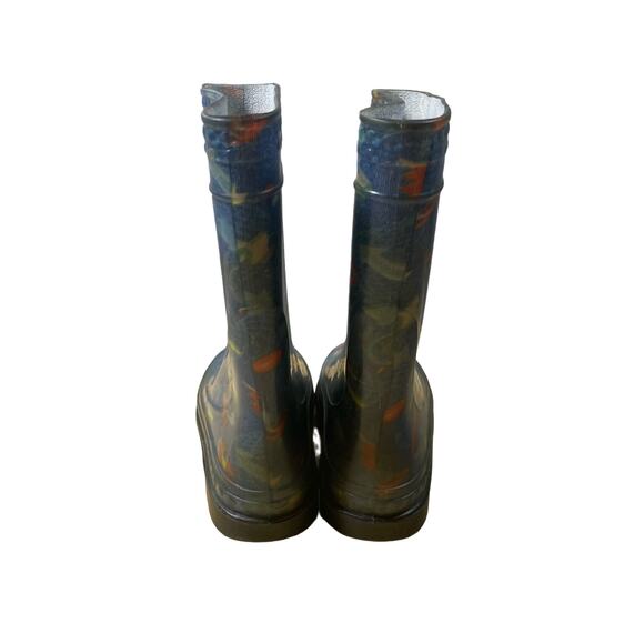 LIttle Kid's Nautical Themed Blue Rain Boots - Size 11 - Compass & Ocean Maps - Picture 5 of 6